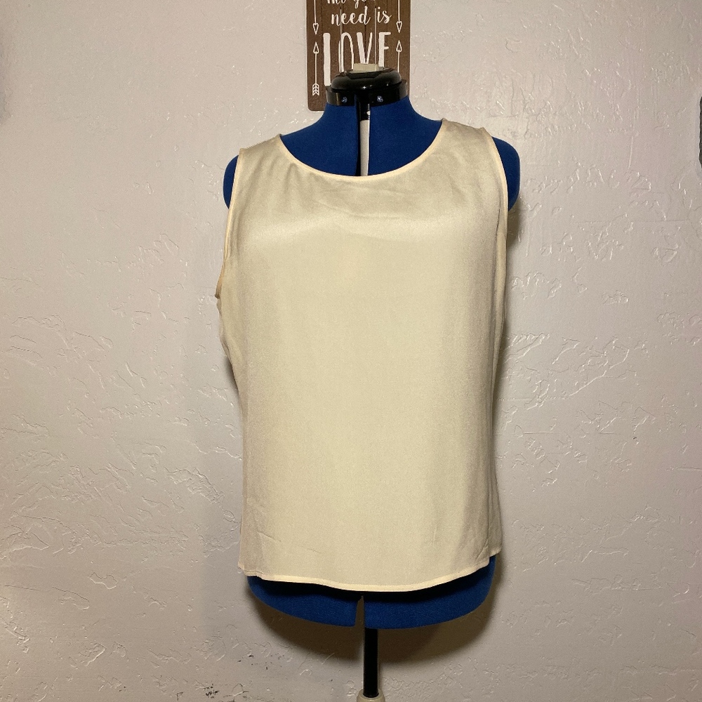 Nora Noh 100% silk sleeveless blouse, size 1X